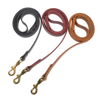 Red, Black, Yellow Leather Dog Leads