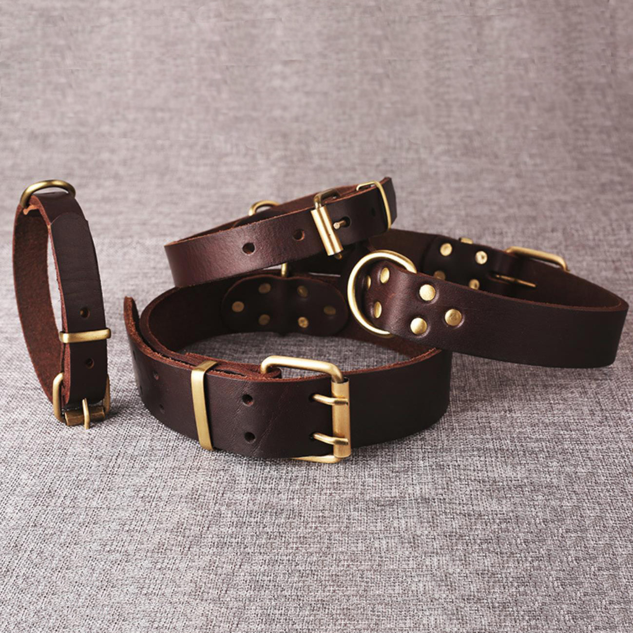 Superior Dog Collars Real Genuine Cowhide Leather Brass Fittings Mr Dog ...