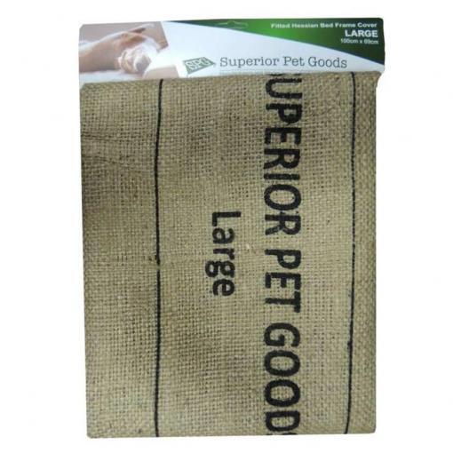 Superior Pet Goods - Fitted Hessian Dog Bed Covers with Straps - 5 Sizes - Picture 9 of 12