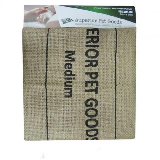 Superior Pet Goods - Fitted Hessian Dog Bed Covers with Straps - 5 Sizes - Picture 7 of 12