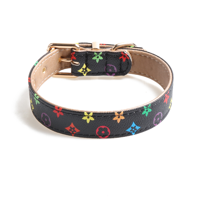 Mono Dog Collars Colourful PU Leather Elegant Luxury Styles - Picture 26 of 89