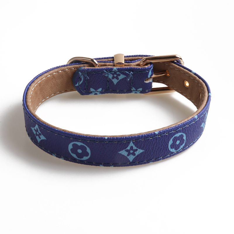 Mono Dog Collars Colourful PU Leather Elegant Luxury Styles - Picture 35 of 89