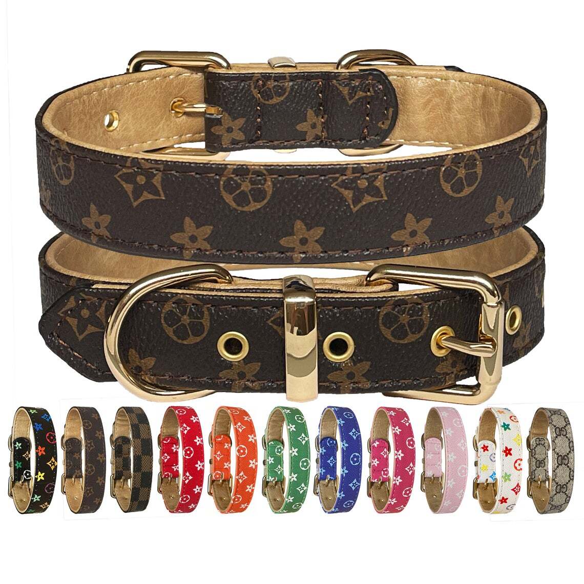 louis vuitton dog collar large