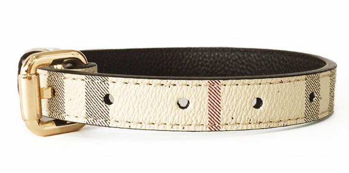 Cream Designer Dog Collar [Size: M]