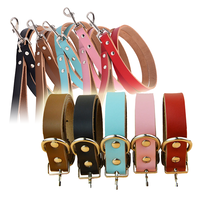 Leather Dog Collar - Matching Leash available