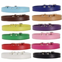 Puppy Dog Whelping Collars 10 Colours PU Leather Small Sized or Puppies Strong 