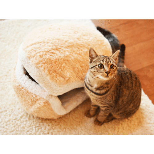 Small Hamburger Beds - Soft Warm Pet Cat Dog Puppy Kitten Rabbit Winter Fun