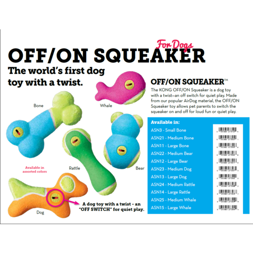 KONG ON-OFF Squeaker Toys