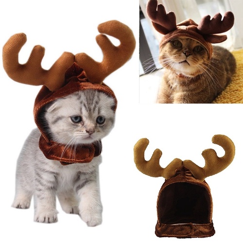 Pet Reindeer Hat - Cats & Dog Costume